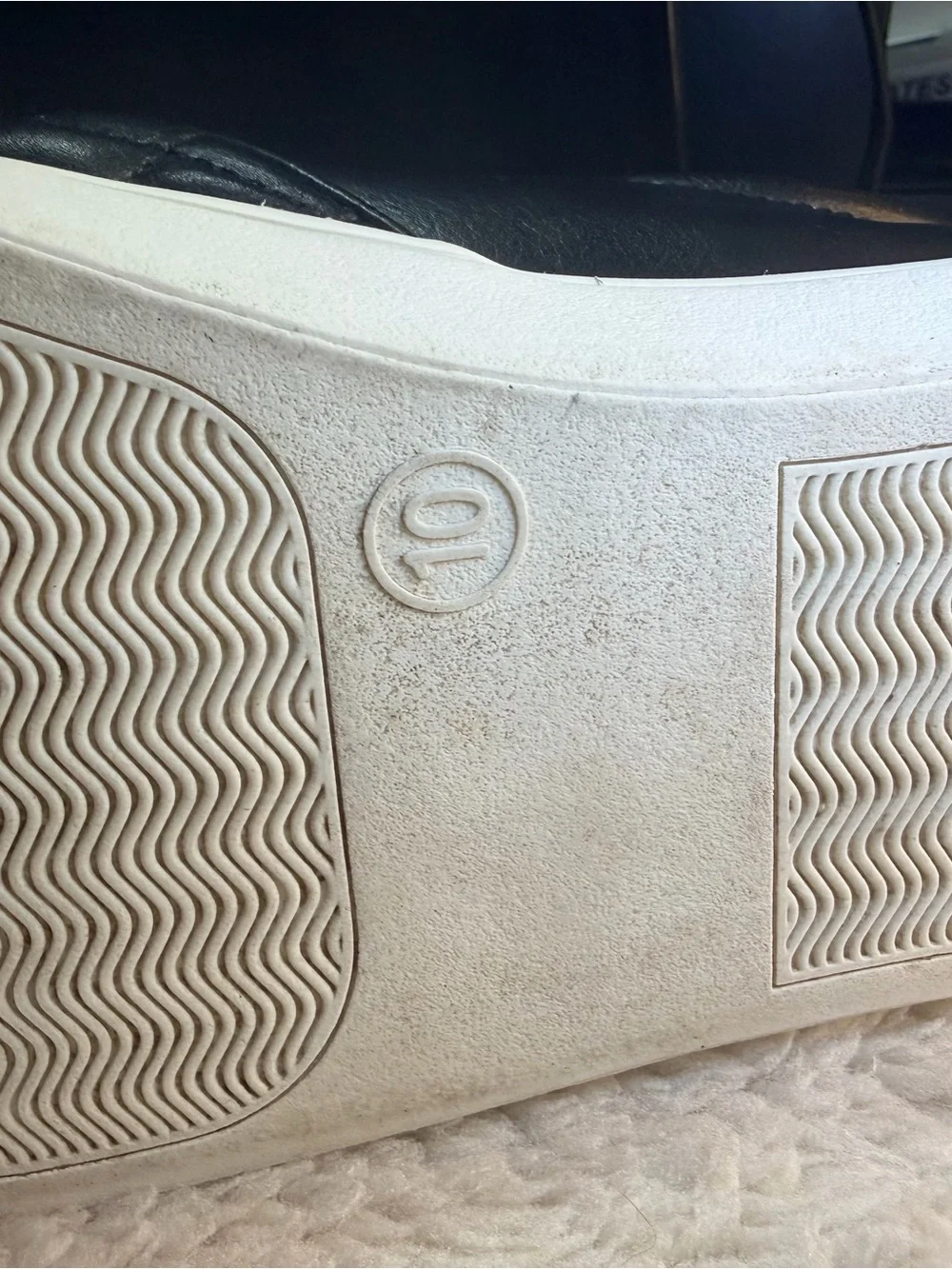976. SLIGHTLY USED a new day Black Quilted Slip-On Loafer with White Sole